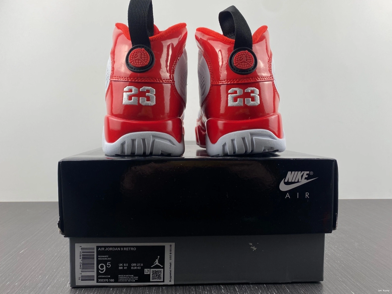 Red Black Red Air 9 302370-160L Gym Jordan White  0913